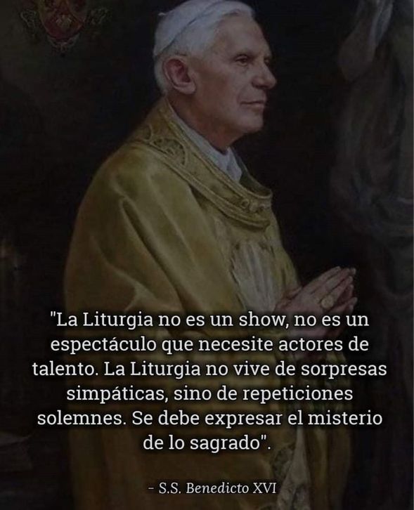 polymatheis's tweet photo. “La liturgia no vive de sorpresas simpáticas, sino de repeticiones solemnes”. 

Es que la liturgia no es para entretenernos, es para salvarnos. https://t.co/6p9WKA2iVB