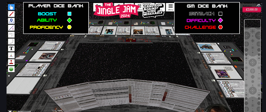 KellstonGaming's tweet photo. Tonight is the night! In just under 2 hours I'll be kicking off 24 hours of fundraising for CALM as part of Jingle Jam 2024 with a night of Tabletop Roleplay in Star Wars: Edge of the Empire!

Everything will be streamed live on my Twitch, donos to charity will change the game! https://t.co/BdqhfXXZ4k