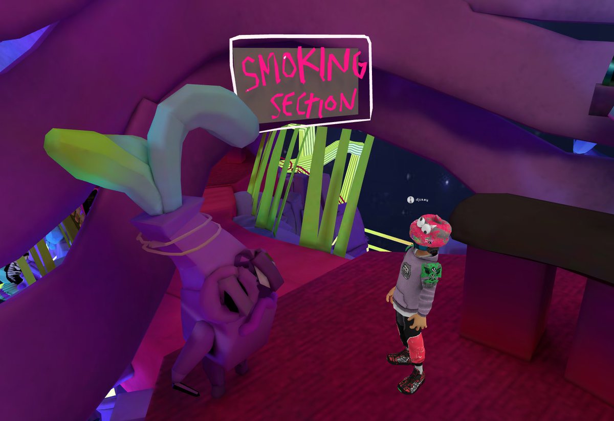 DJCkay's tweet image. Exploring @oncyber as I check out the world of @bananakin called The Zone. 

My @Broadside2037 is starting to feel the senses of his inner child… / #Avatar @VectorMeldrew @basejumpxyz #Broadside #VRM #Metaverse #Gremplin #OnCyber