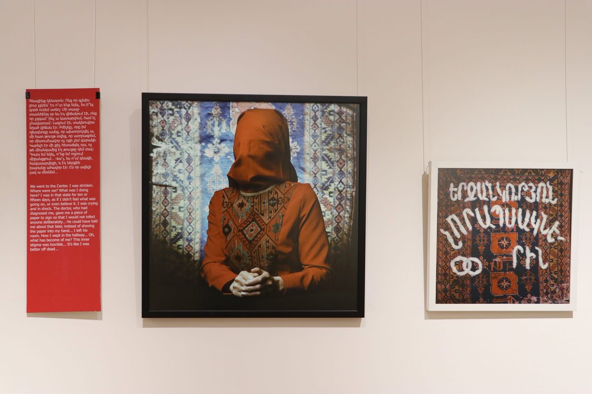 RealwrpNGO's tweet photo. “Red, Black, White” by Nazik Armenakyan opened at the UN Armenia Office as part of World AIDS Day events.
The exhibition shares powerful stories of women living with HIV, highlighting resilience, pain, and hope.
#HIV #AIDS #RedBlackWhite #NazikArmenakyan https://t.co/mJ9ksjaSmi