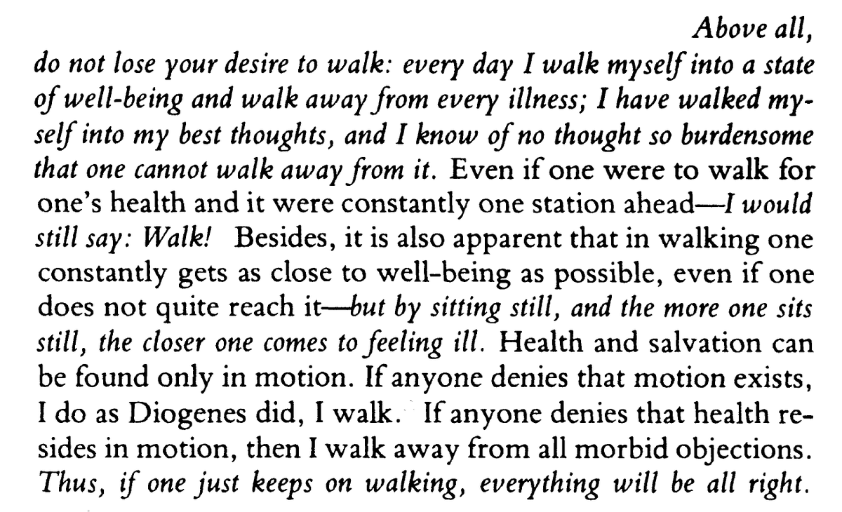 DylanoA4's tweet photo. Kierkegaard, a reminder —  go for a walk https://t.co/2EpSPwuDk0