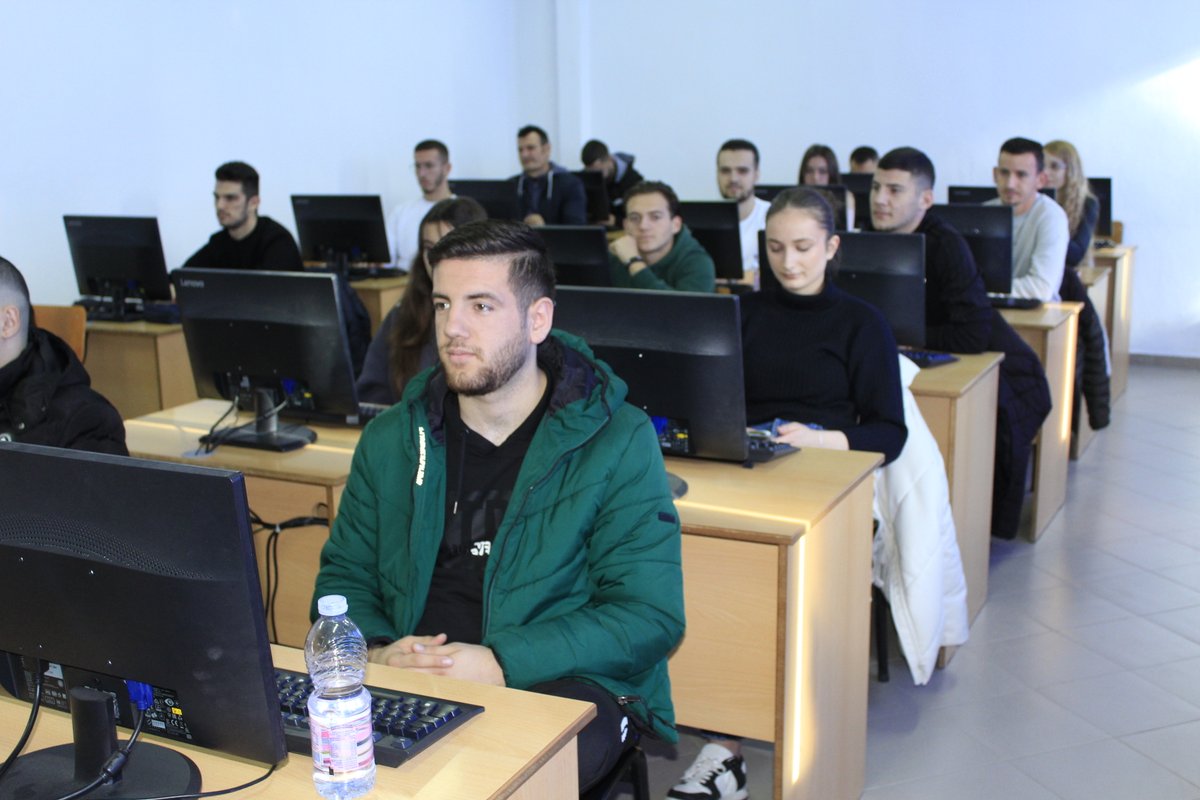 Uni_Elbasanit's tweet photo. At the University of Elbasan "Aleksandër Xhuvani" 🏛️, students from Technology of Information study program👨‍💻 participated in a practical "cyber drill" 🛡️ training, where they faced real cybersecurity scenarios 🚨 and acquired incident management techniques 🔍✅. https://t.co/qaSzuWHI9Q