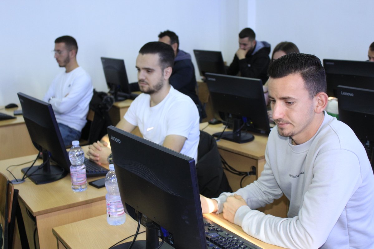 Uni_Elbasanit's tweet photo. At the University of Elbasan "Aleksandër Xhuvani" 🏛️, students from Technology of Information study program👨‍💻 participated in a practical "cyber drill" 🛡️ training, where they faced real cybersecurity scenarios 🚨 and acquired incident management techniques 🔍✅. https://t.co/qaSzuWHI9Q