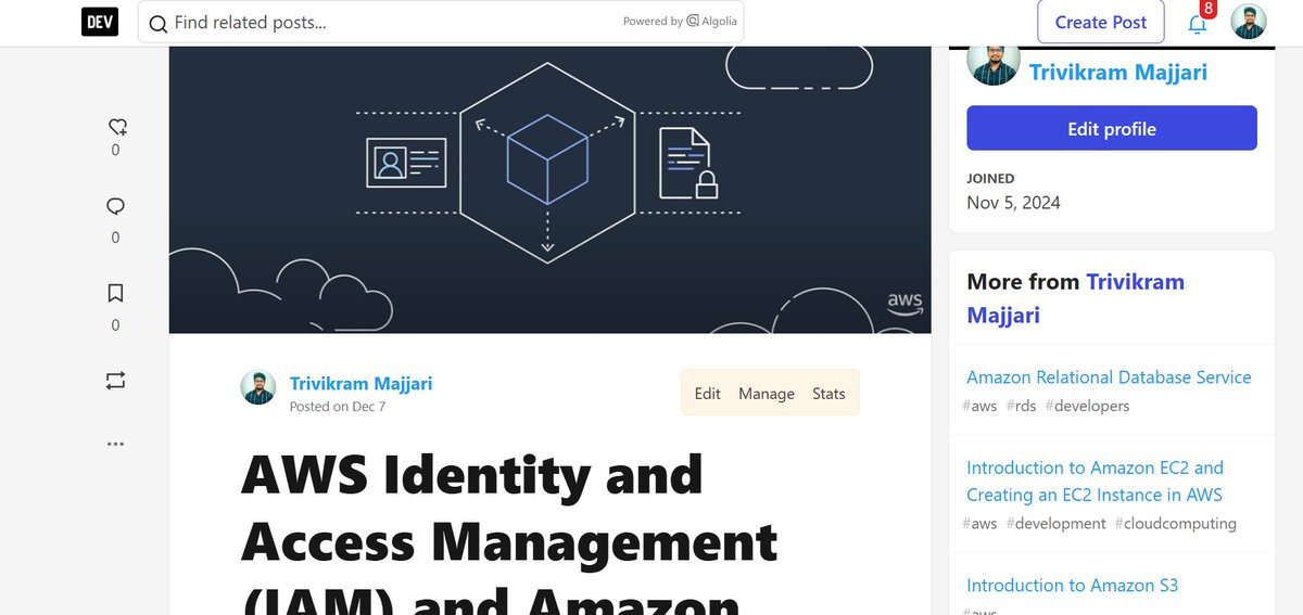 TMajjari's tweet image. 📌Hey folks, my new AWS blog is out. You can see the link below. It's about AWS Identity and Access Management (IAM) and Amazon MemoryDB Multi-Region.
dev.to/trivikram_majj…
@AwsUniloriN  #CloudSecurity