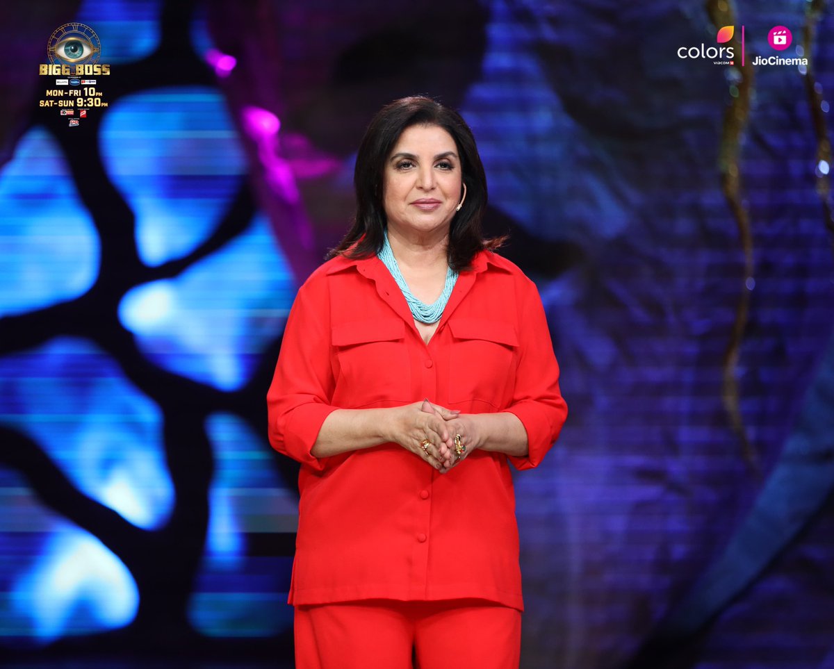 BiggBoss_Tak's tweet photo. How did you find Farah Khan's hosting in tonight’s Bigg Boss 18 episode? Is she biased? https://t.co/PSh1PHBpGR