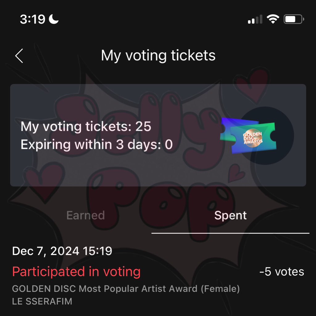 Although the goal wasn’t reached, we still casted 5 tickets for your efforts ☺️

#JellypopVotingProof