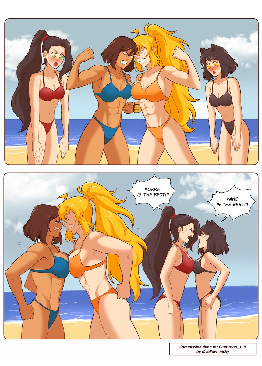 🎃 𝙔𝙀𝙇𝙇𝙊𝙒 (@yellow_nicky) on Twitter photo Korrasami X Bumbleby 🔥⛱️
Short comic commission done for centurion_115! 
Thank you so much 💕🥰✨ 
#RWBY #bumbleby #korrasami Korrasami X Bumbleby 🔥⛱️
Short comic commission done for centurion_115! 
Thank you so much 💕🥰✨ 
#RWBY #bumbleby #korrasami