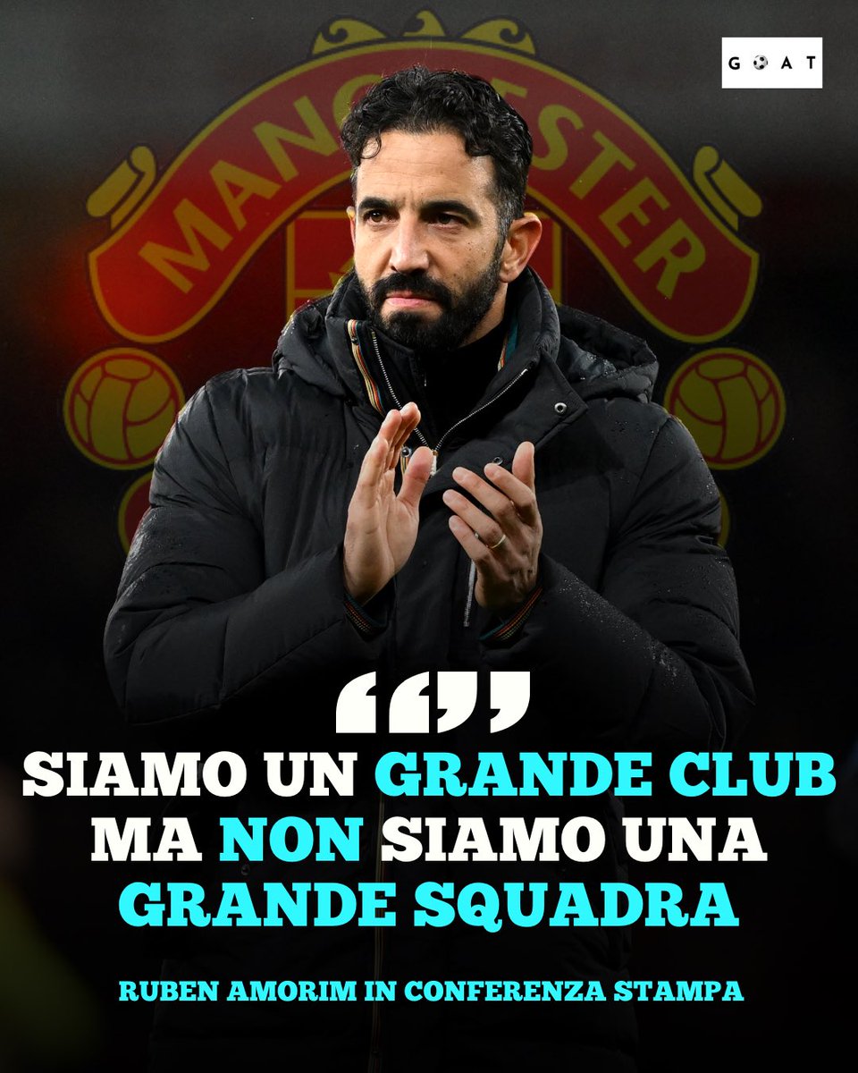 PietroInferrera's tweet photo. Le parole del nuovo allenatore del Manchester United in conferenza stampa. 🎙️

La strada per ritornare al top, per i Red Devils, è ancora molto lunga. 👺

#amorim #manchesterunited #football #goat #ilcalciodeigoat https://t.co/ilJKxdDTdB