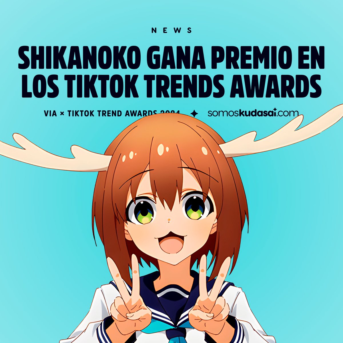 animetrends's tweet photo. 🚨 "Shikanoko Nokonoko Koshitantan" triunfó en los TikTok Trend Awards 2024 como una de las tendencias más populares del año, especialmente por su opening.
#Shikanoko https://t.co/oJx8yQ6AER