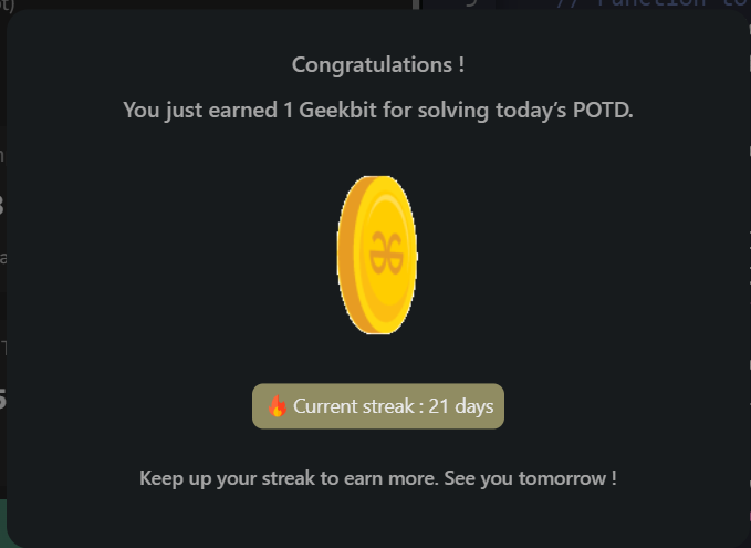 Goutam Mukherjee (@n0ob_coder) on Twitter photo #Day21 of <a href="/geeksforgeeks/">GeeksforGeeks</a> 160 days Challenge:🚀🔥
Solved - Problem 23 #POTD: Count Inversions✅
#geekstreak2024 #gfg160 #gfg #potd #geeksforgeeks #LearnInPublic #Day21 of <a href="/geeksforgeeks/">GeeksforGeeks</a> 160 days Challenge:🚀🔥
Solved - Problem 23 #POTD: Count Inversions✅
#geekstreak2024 #gfg160 #gfg #potd #geeksforgeeks #LearnInPublic