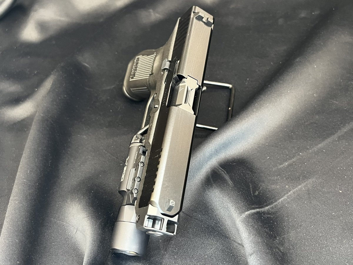 SouthsOutpost's tweet photo. Check out this Glock 17 Gen 5. We have installed the Glock Performance Trigger, Surefire X300 Turbo, and Radian Afterburner/Ramjet. This one is ready to Go! https://t.co/604rNLePTl