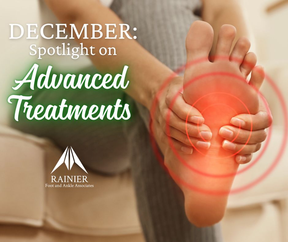 rainierfootankl's tweet image. This month, we’re highlighting the cutting-edge treatments we offer to keep you on your feet. From pain relief to injury recovery and even wart removal, our innovative options address a variety of foot and ankle conditions. Learn more: rainierfootandankle.com #RFAA #footdoctor