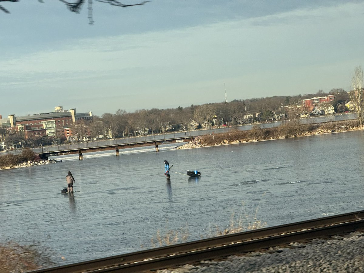 Looks like the Madison lakes have frozen over.