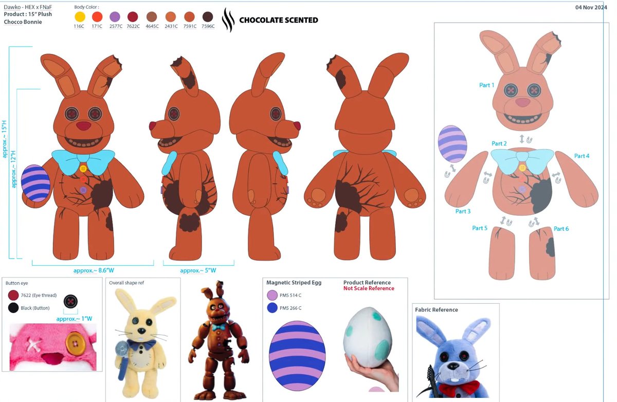 JonnyBlox's tweet photo. First look at the chocolate-scented Chocolate Bonnie Hex plush!

Limited release for Easter 2025 👀

(Via: https://t.co/UHzzNo13Ua)
#fnaf #fivenightsatfreddys https://t.co/1n4vdfTBaX