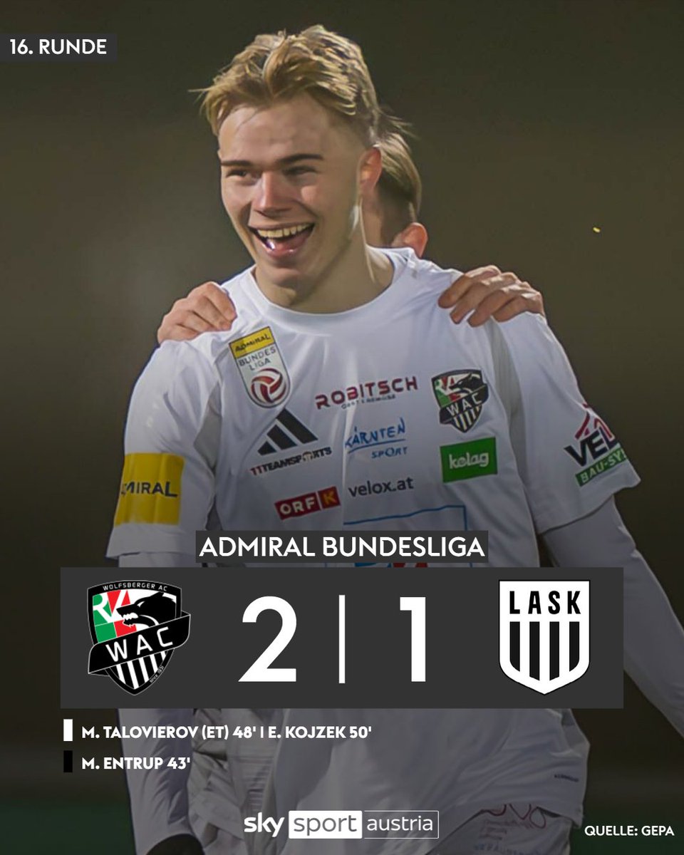 SkySportAustria's tweet photo. Spiel gedreht! WAC setzt sich gegen den LASK durch! ⚽
Alle Infos 👉 https://t.co/UdN8ySAVoX
#SkyBuliAT #WACASK https://t.co/ACoV7mdo6X