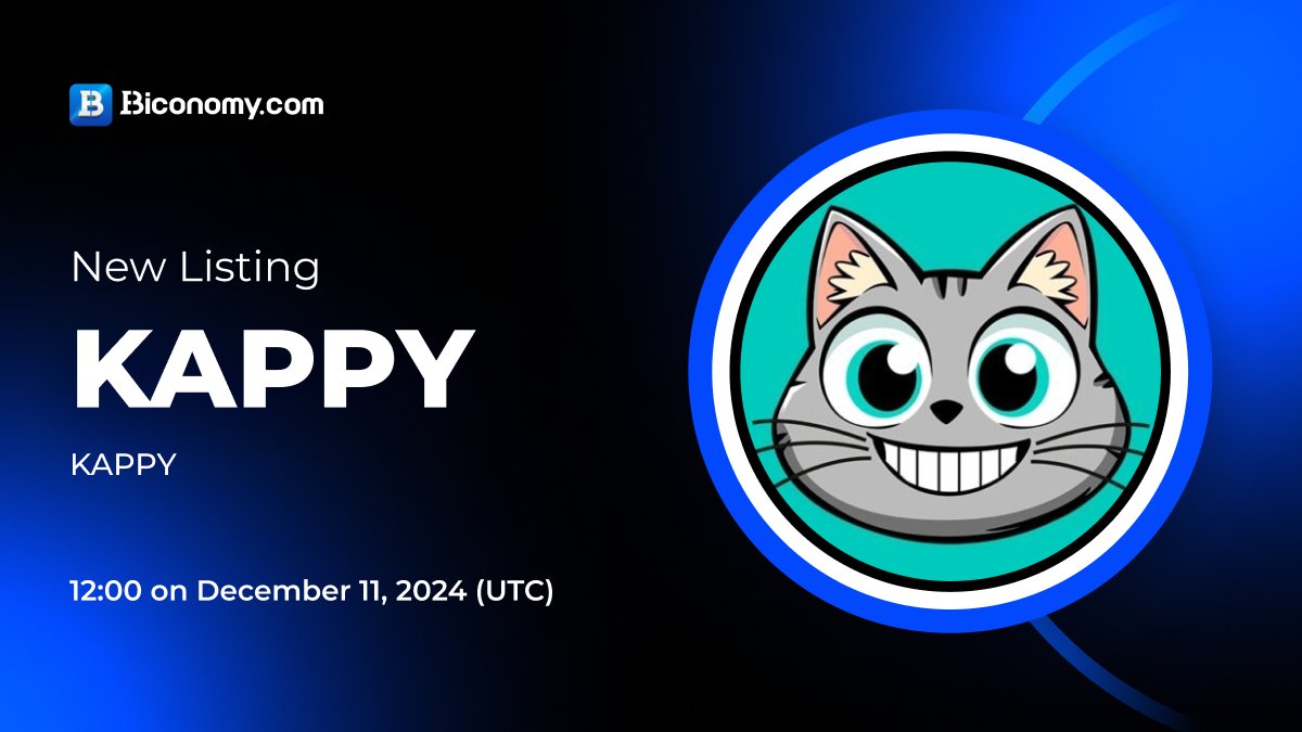 BiconomyCom's tweet image. 🚀NEW LISTING🔥 $KAPPY

#Biconomy will list @kappykatofkaspa and open the #KAPPY / #USDT trading pair at 12:00 on December 11, 2024 (UTC)🔥

🗓️Open deposit and withdrawal time: 10:00 on December 11, 2024 (UTC)

Full details👉 biconomy.zendesk.com/hc/en-us/artic…

#BiconomyExchange #BIT