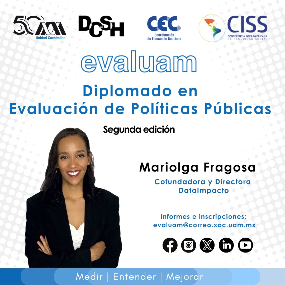🎻Nos estamos despidiendo del aula 🥲

Hoy fue la última sesión del Diplomado en Políticas Públicas,  segunda edición, con <a href="/mariolgafragosa/">Mariolga Fragosa</a> de #DataImpacto con un bello taller sobre "Herramientas para la consultoría en evaluación de programas"

¡Nos vemos en la 3a Promoción!
