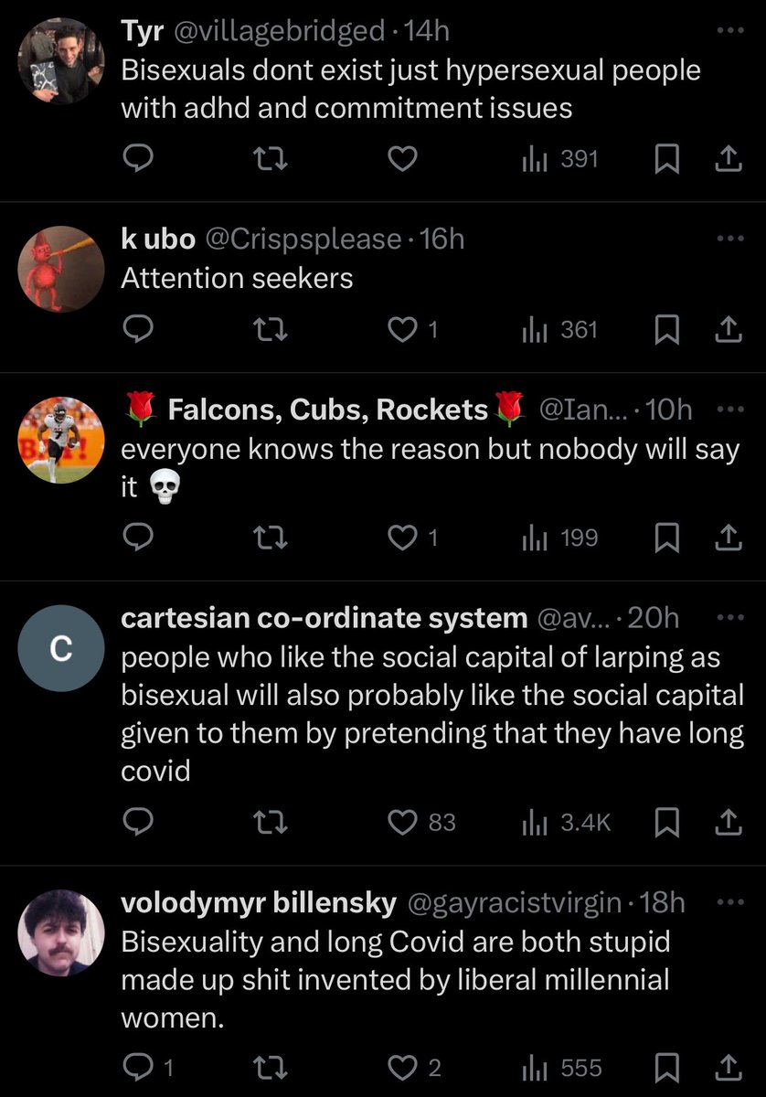 rprfloortank's tweet photo. Noticing how all the comments on this post are just blatant biphobia lmfao https://t.co/wcegL6HWxA