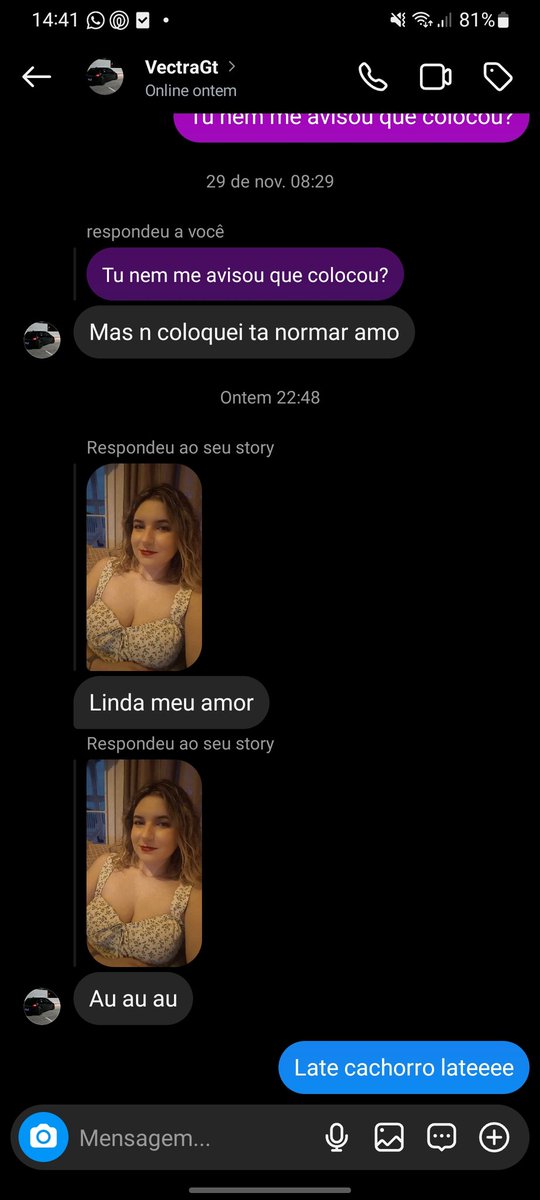 Tem um carro que fica respondendo meus stories, esquisito...