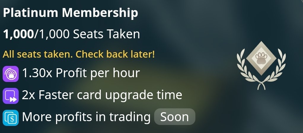 🎉 Thank You, Rich Dog Family! 🎉

All 1,000 Platinum Membership seats are officially taken! 🏆 This is proof of how incredible and active our community is.

If you missed out, don’t worry—focus on leveling up and being ready for the next big chance. Every second counts in Rich