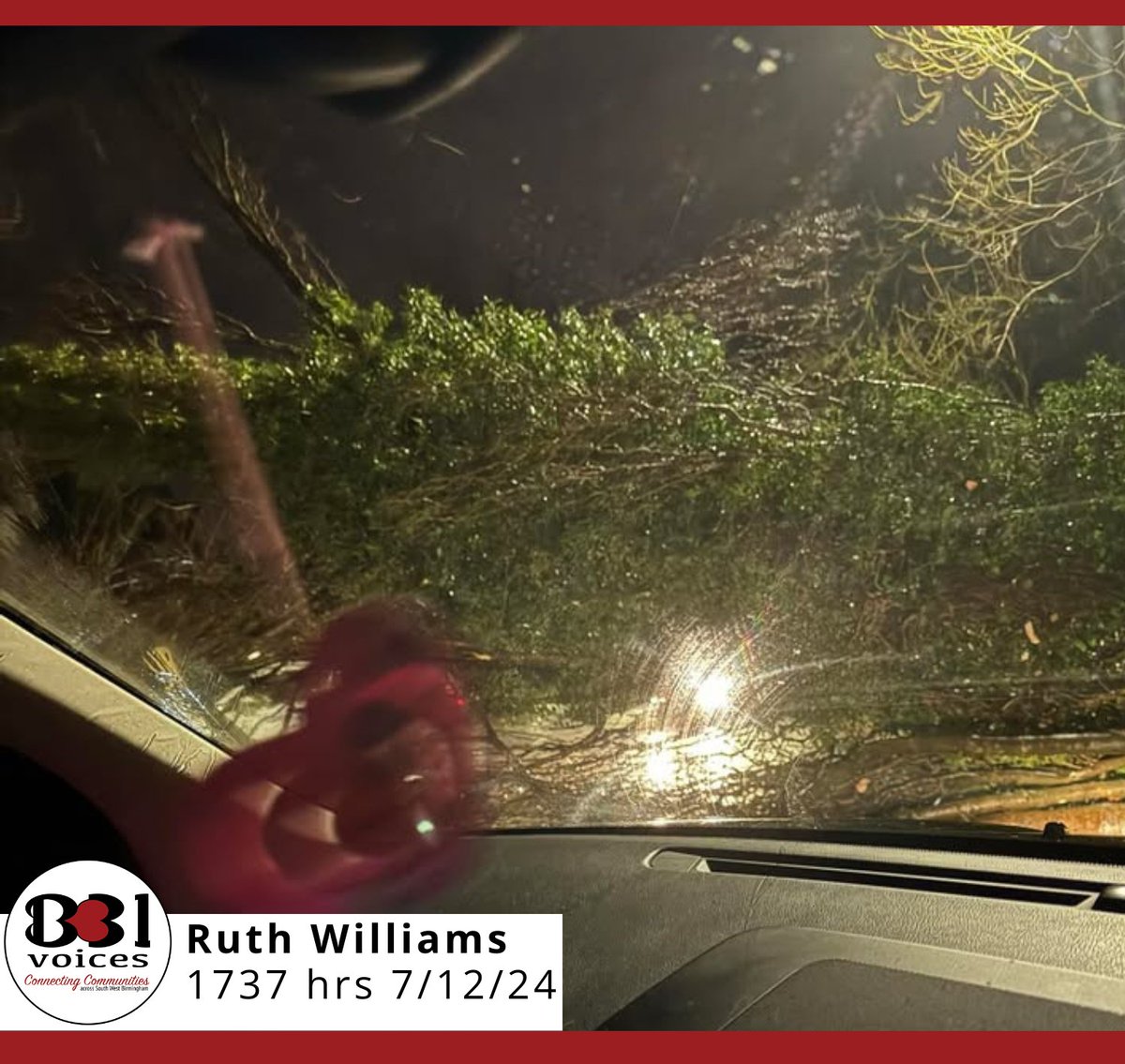 B31Voices's tweet photo. ⚡️🌧 #SWBrumStormWatch 🌧⚡️
#StormDarragh
1741 hrs Tree down on Grovely Lane by Cofton Park - #Longbridge
#SWBrumTRAVEL #Birmingham
#BirminghamUK
#B31Voices #BVoices https://t.co/jtik2OYEAe