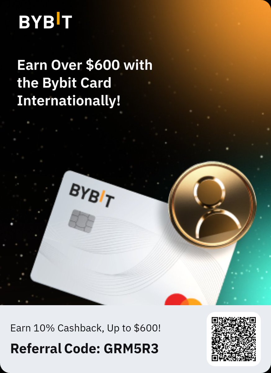cobrasolis8898's tweet photo. I just earned over $600 with the Bybit Card! Sign up, deposit $100, and start spending to unlock $600+ in rewards. Join me today! https://t.co/xHInpEjJ0m https://t.co/1IMKF7l7iC