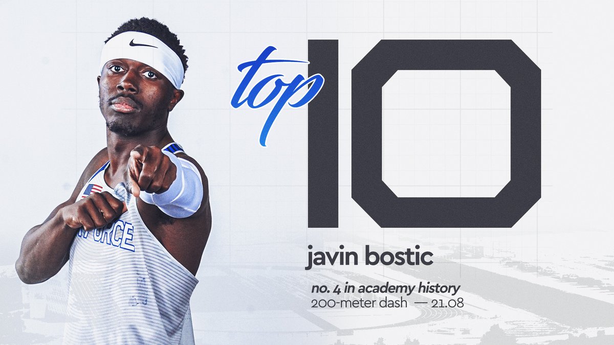 Javin Bostic picked up the 𝗪𝗜𝗡 and moved to No. 4️⃣ on the Academy's all-time standings with a dominant 21.08 finish in the 200-meter dash!