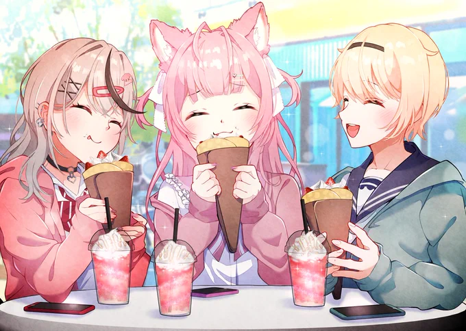 いろこよクロの放課後#こよりすけっち #さかまた飼育日記 #いろはにも絵を 