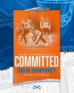 Gavin Humphrey (@humphreygavin13) on Twitter photo I’m blessed to announce that I will be committing to UW-Platteville to pursue my academic and athletic career. Thankful for all of the people that helped me get here. <a href="/CoachSheehan12/">Patrick Sheehan</a> <a href="/Ryan_Munz/">Ryan Munz</a> <a href="/D1Apex/">D1 Football Apex Academy</a> I’m blessed to announce that I will be committing to UW-Platteville to pursue my academic and athletic career. Thankful for all of the people that helped me get here. <a href="/CoachSheehan12/">Patrick Sheehan</a> <a href="/Ryan_Munz/">Ryan Munz</a> <a href="/D1Apex/">D1 Football Apex Academy</a>