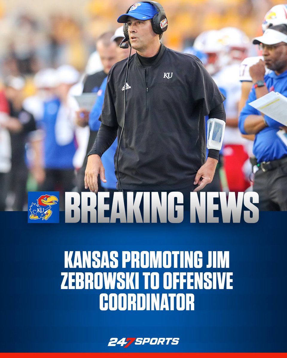 BREAKING: Kansas is promoting Jim Zebrowski to become the program’s new offensive coordinator. #KUfball 

Story: 247sports.com/college/kansas…