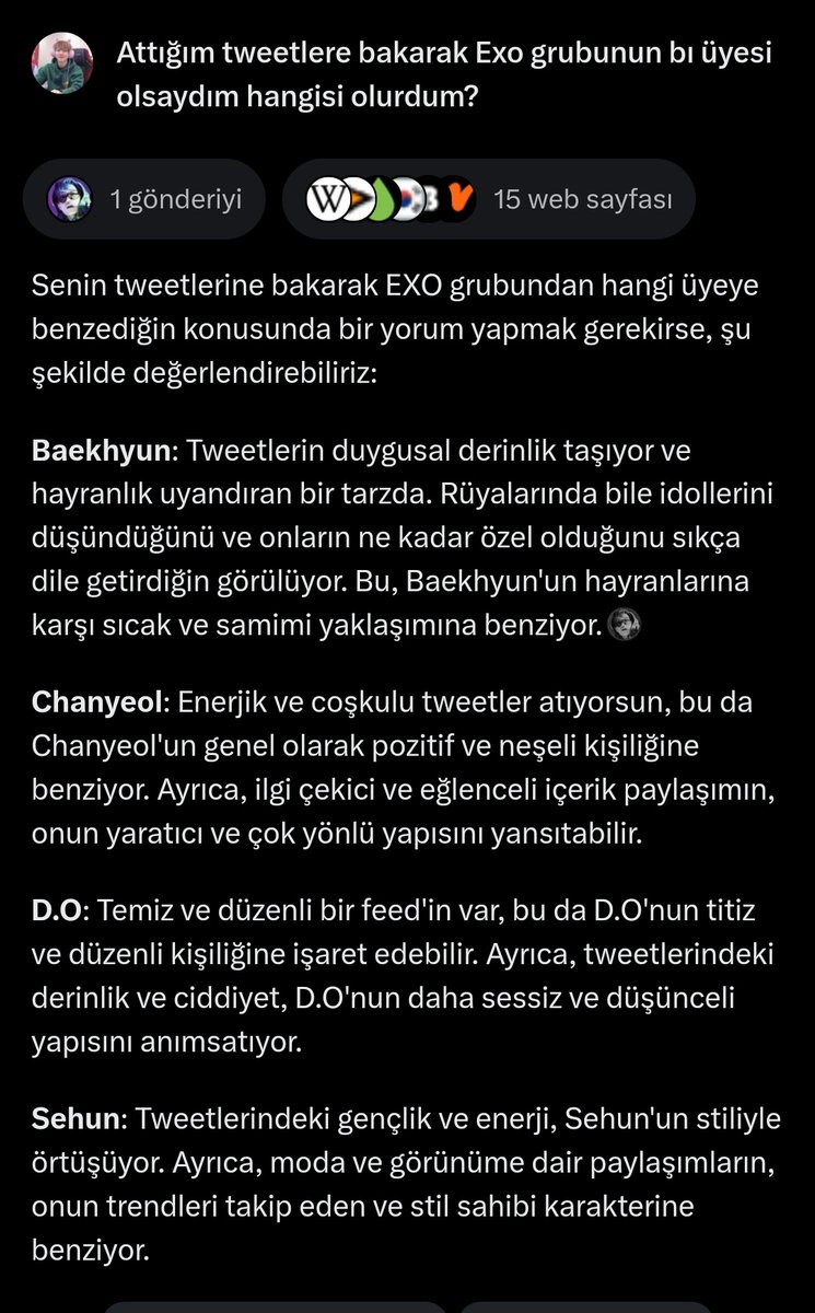 "Rüyalarında bile idollerini düşündüğünü ve onların ne kadar özel olduğunu sıkça dile getirdiğin görülüyor. Bu, Baekhyun'un hayranlarına karşı sıcak ve samimi yaklaşımına benziyor." 🥹🥹