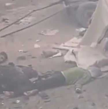 She came to rescue her mother, who had been KILLED inside a displacement shelter in Beit Lahiya, but the Israeli occupation killers premeditatedly KILLED her!