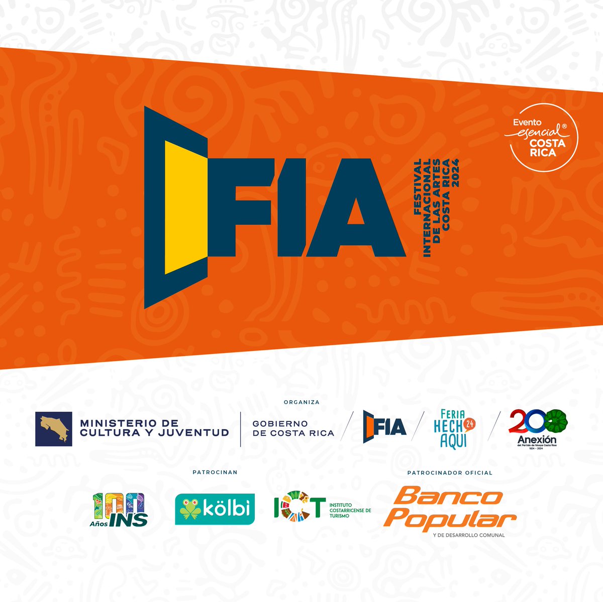 ¡Programación de hoy en el #FIA2024!

Una ventana para celebrar la cultura y una oportunidad para estar más cerca del arte de nuestro país. Más detalles en: fia.cr

Patrocinador oficial: <a href="/BancoPopularCR/">BancoPopularCR</a>

Patrocinan: <a href="/kolbi_cr/">kölbi</a>, ICT y <a href="/grupoins/">grupoins</a>
Evento <a href="/esencialCR/">esencial COSTA RICA</a>