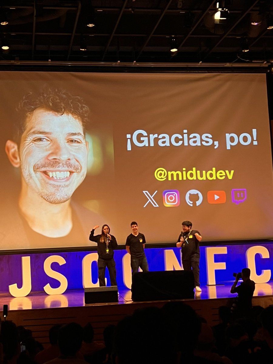 jcmujica's tweet image. Gracias, po! @midudev @jsconfcl #JSConfCL