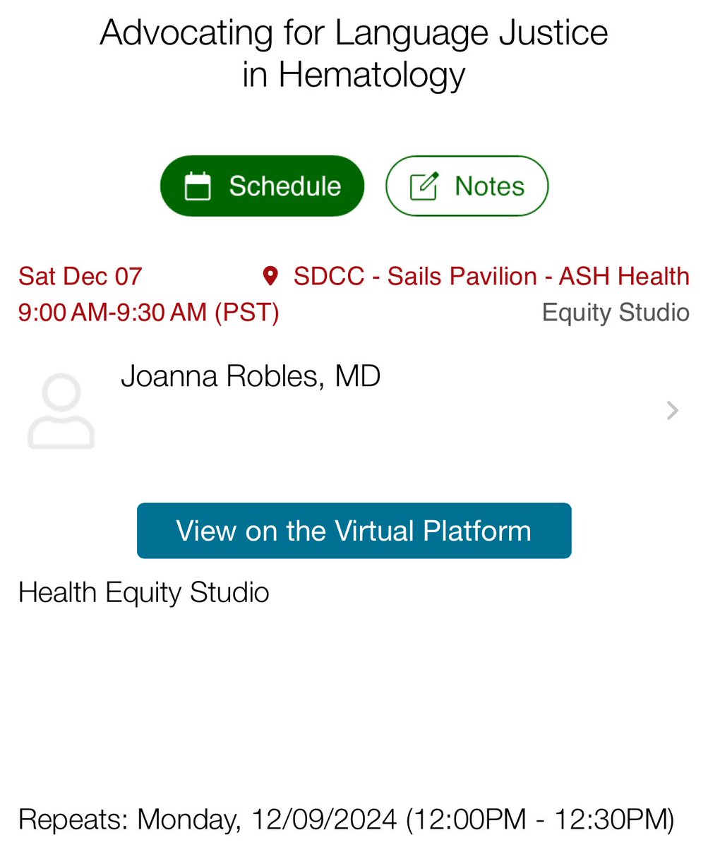 Kicked off #ASH24 in the #HealthEquity Studio listening to @DrJMRobles advocate for language justice in patient care. She shared pearls and best practices for working with interpreters, including family members in care discussions, and addressing confidentiality. #disparities