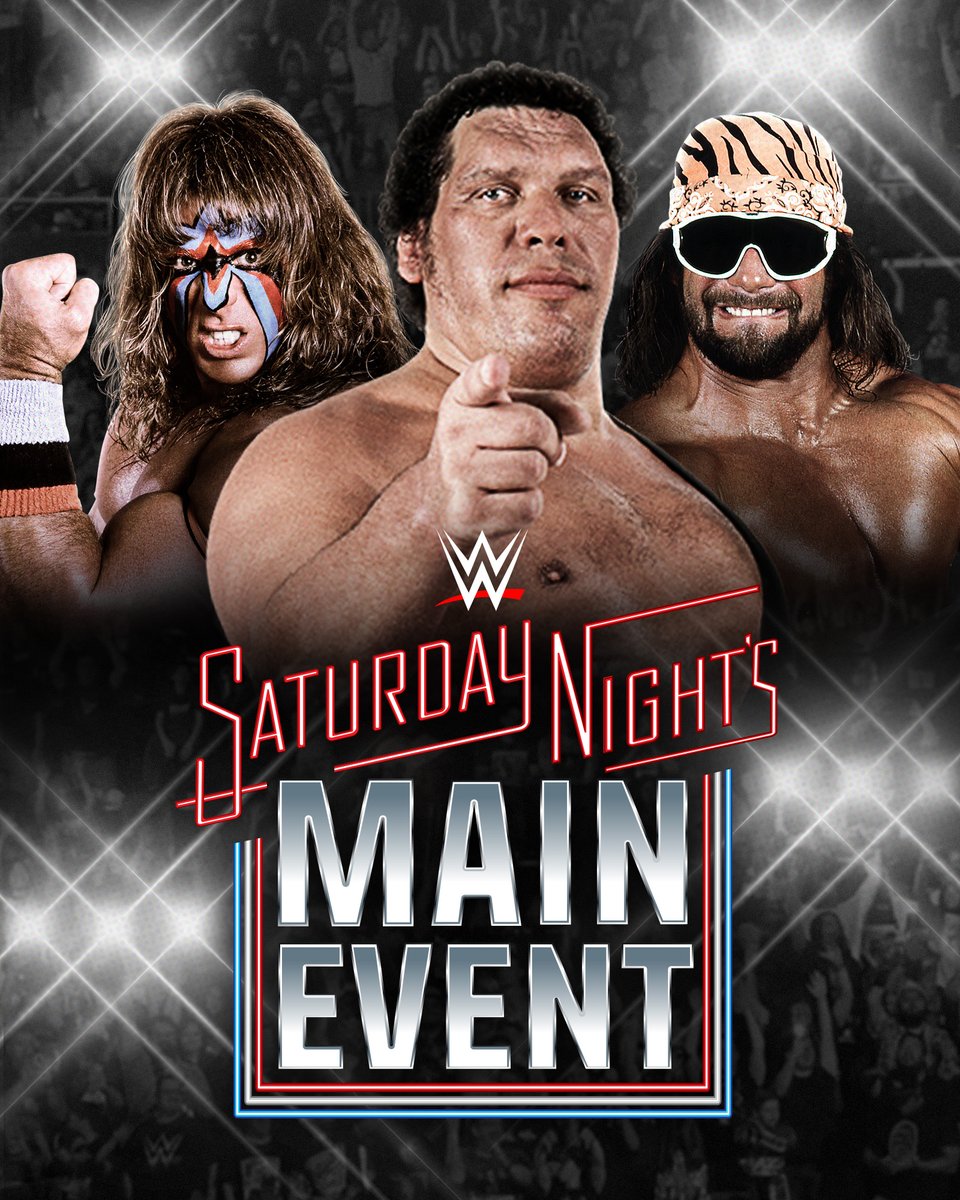 WWE's tweet image. 🚨 STREAMING NOW! 🚨 

Relive a classic episode of Saturday Night's Main Event, featuring "Macho Man" Randy Savage facing Andre the Giant, plus Ultimate Warrior, Hulk Hogan and more! #VaultLive 

➡️ ms.spr.ly/6011oyjDh