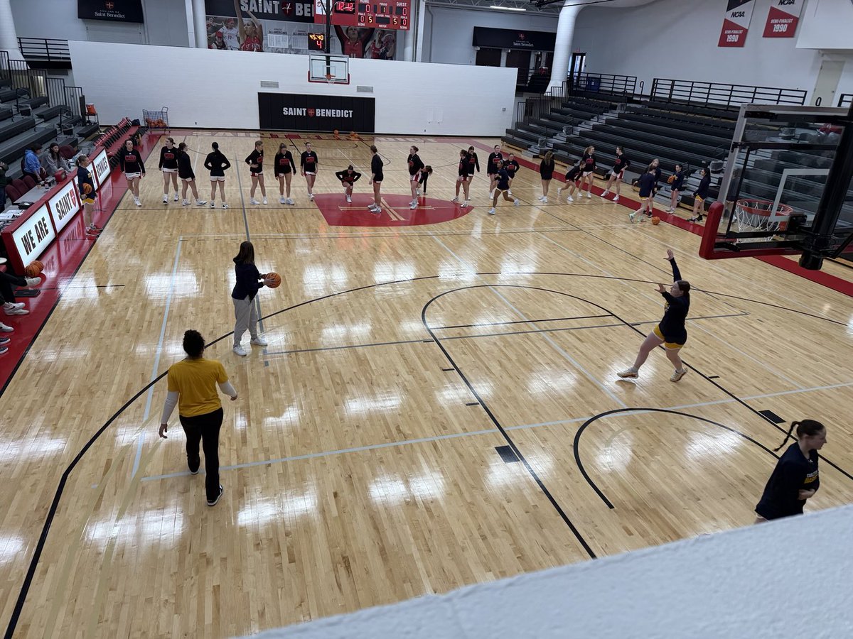 My view for Carleton at St. Benedict basketball. Coverage starts 12:45pm on KDHL 920 AM, 97.9 FM, and  FREE KDHL app.