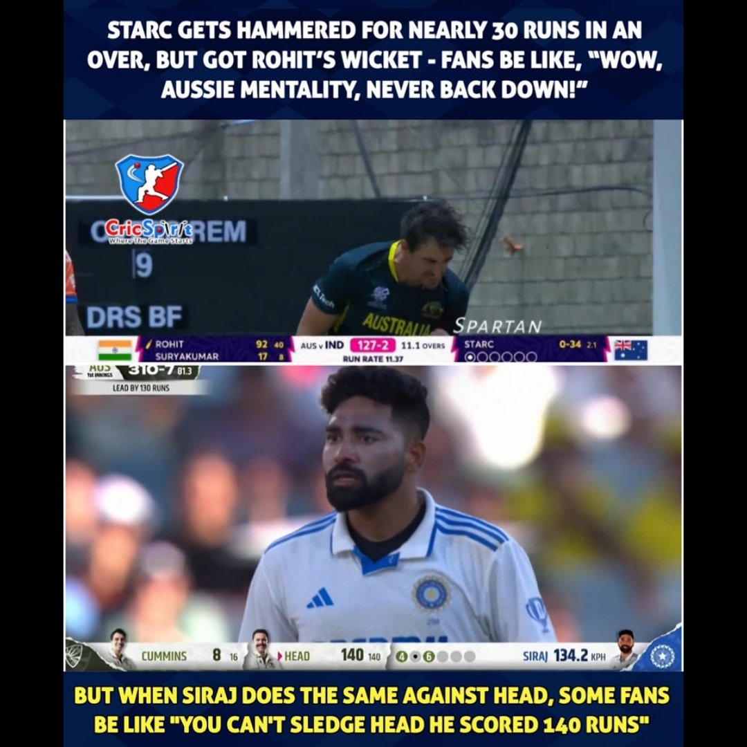 prateek_295's tweet photo. @/FoxCricket hiding relevant replies 😂

Anyone who thinks Mohammed Siraj has disrespect the game is a ret@td for sure

It was just a normal send-off and banter between two professional cricketers 

Go cry about it, you guys ain't no saint either

 #AUSvIND #BGT2024 #TeamIndia https://t.co/5UdBVjSS84