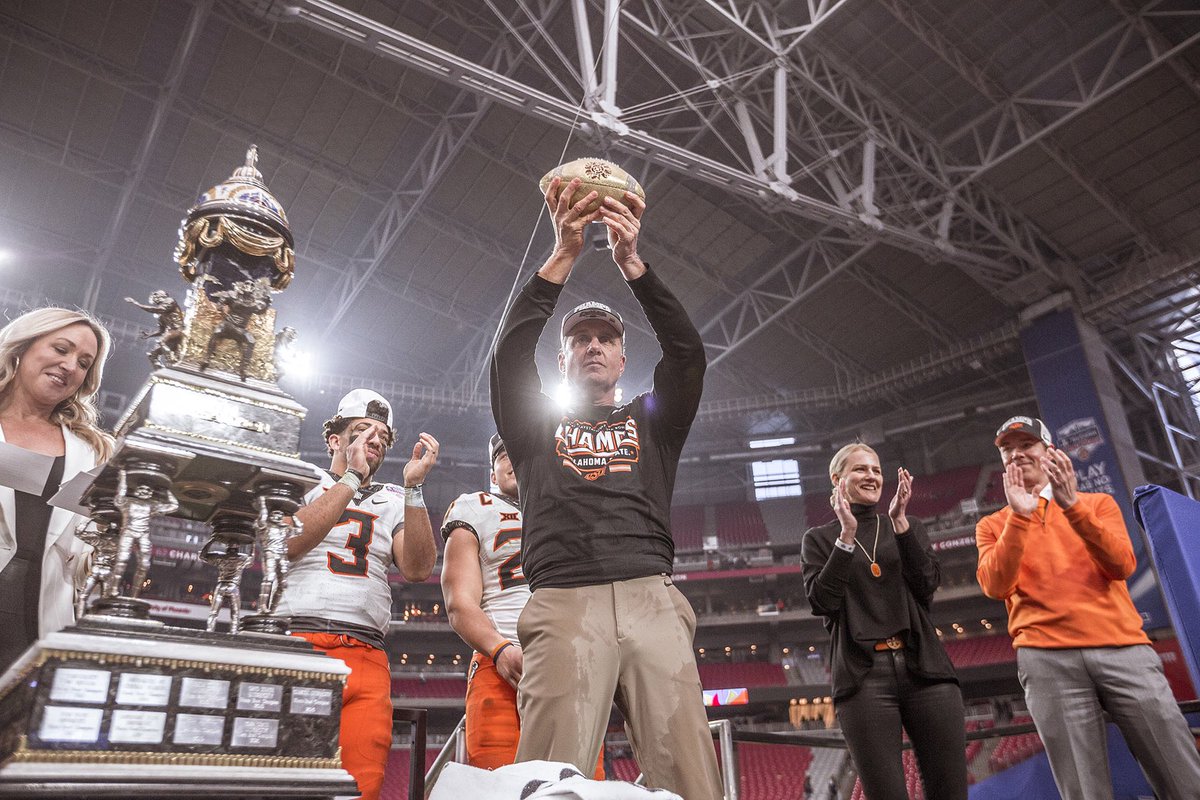 We are happy to announce that we have agreed on a new contract with the winningest coach in OSU history with terms that benefit Oklahoma State University, OSU student-athletes and Cowboy Football. Details will be announced once the contract is signed.