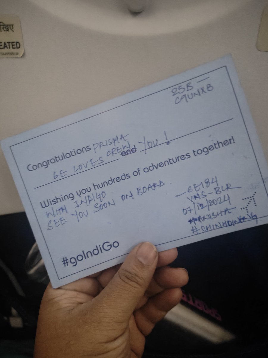 aashishgupta88's tweet image. Thank you @IndiGo6E. It warmed my heart. #goindigo