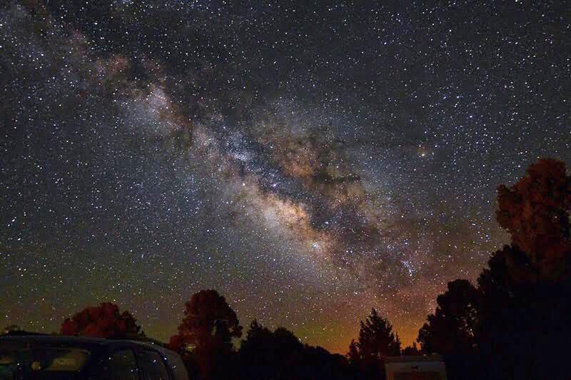 Grand Canyon is one of the best places to view the Milky Way due to the high elevation, good air quality, clear skies, and distance from light pollution caused by large cities. Step outside and enjoy a beautiful night of star gazing! 

If you are on the South Rim this evening