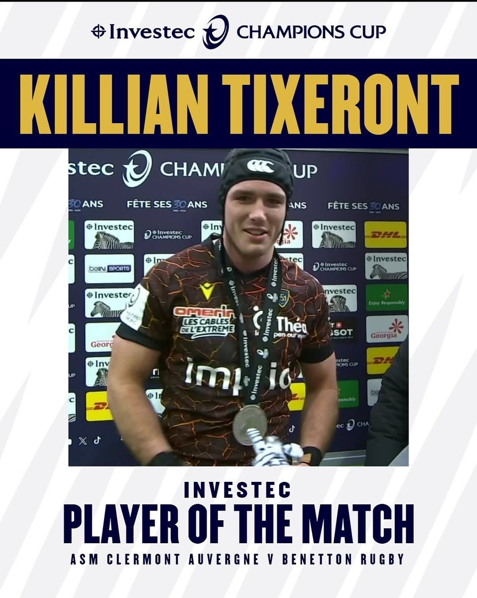 TOP14_inside's tweet photo. π©πΉπ¨π½πΆ Γ nos MVP du jour en Champions Cup !! ππ
Killian, Baptiste et Nolann fΓ©licitations Γ vous !! ππ»π₯
#ASMBEN | #STORCT | #R92HAR | #ChampionsCup https://t.co/xythRklhoG