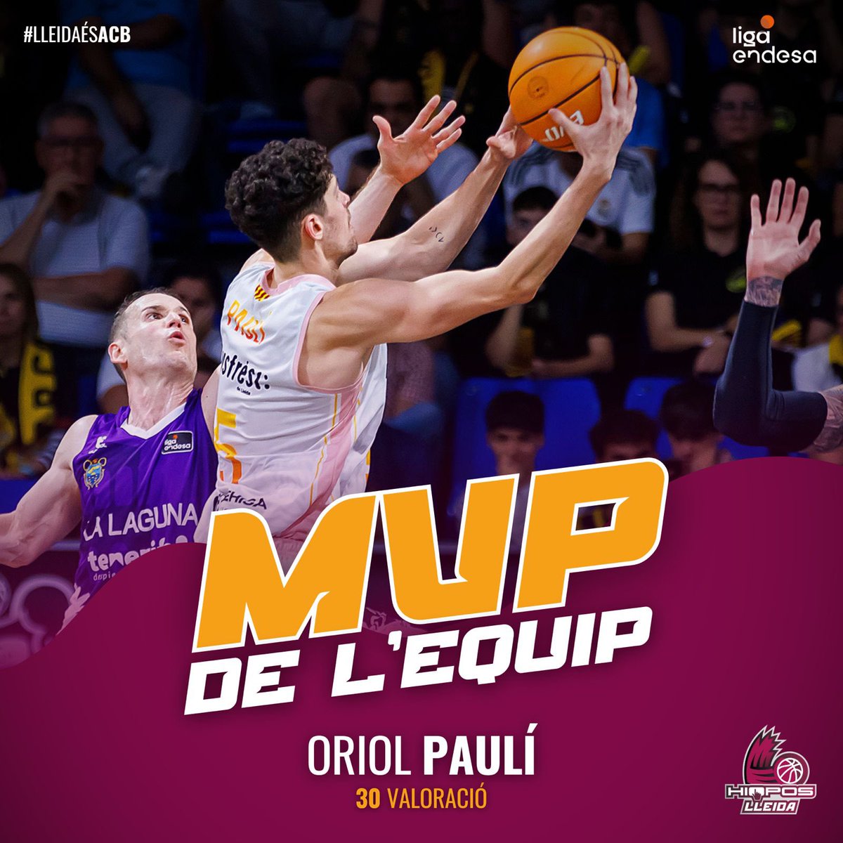 🙌🏼 MVP <a href="/oriolpauli7/">Oriol Pauli Fornells</a> 

#LleidaÉsACB #HioposLleida #Lleida #LigaEndesa