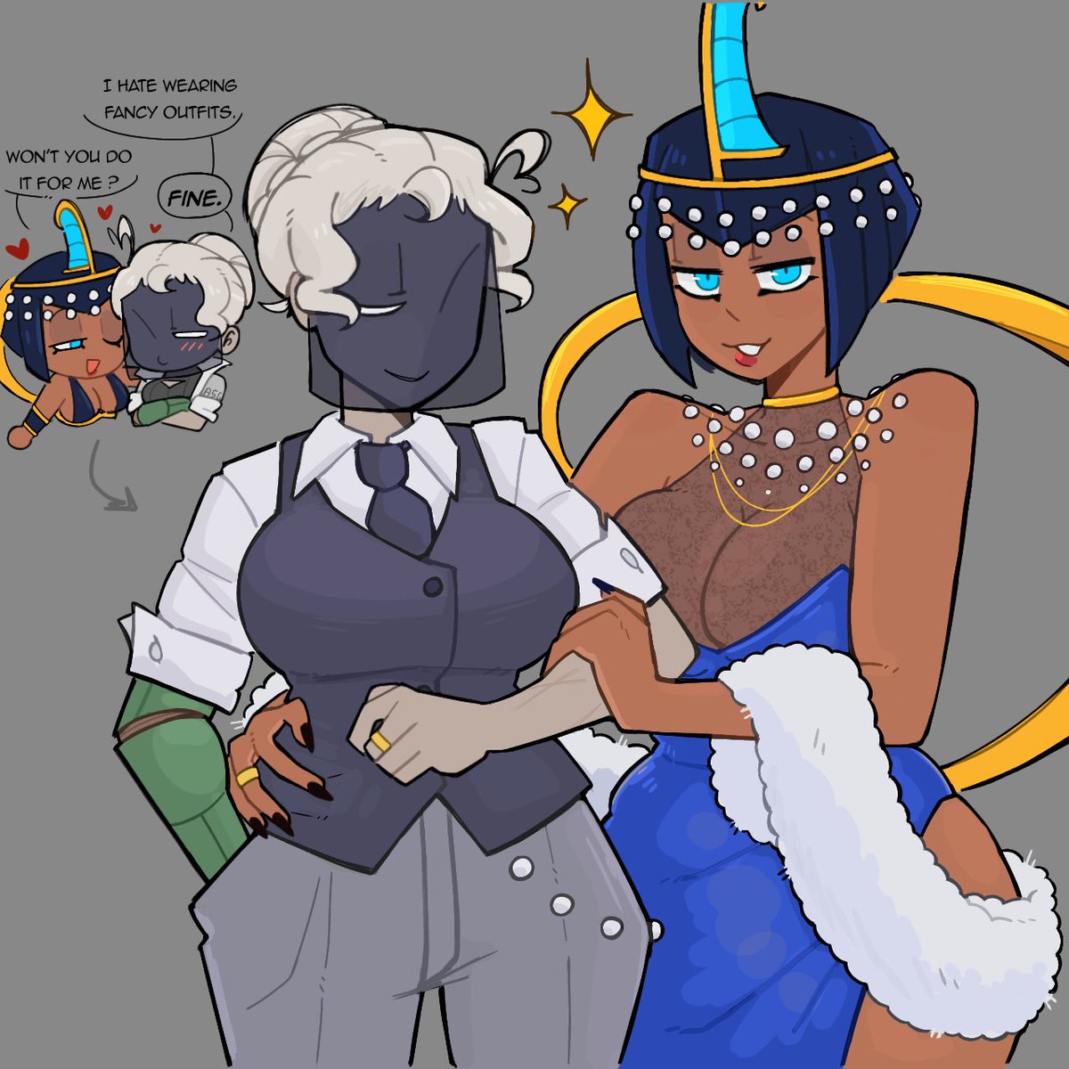 fancy outfits #skullgirlsAU