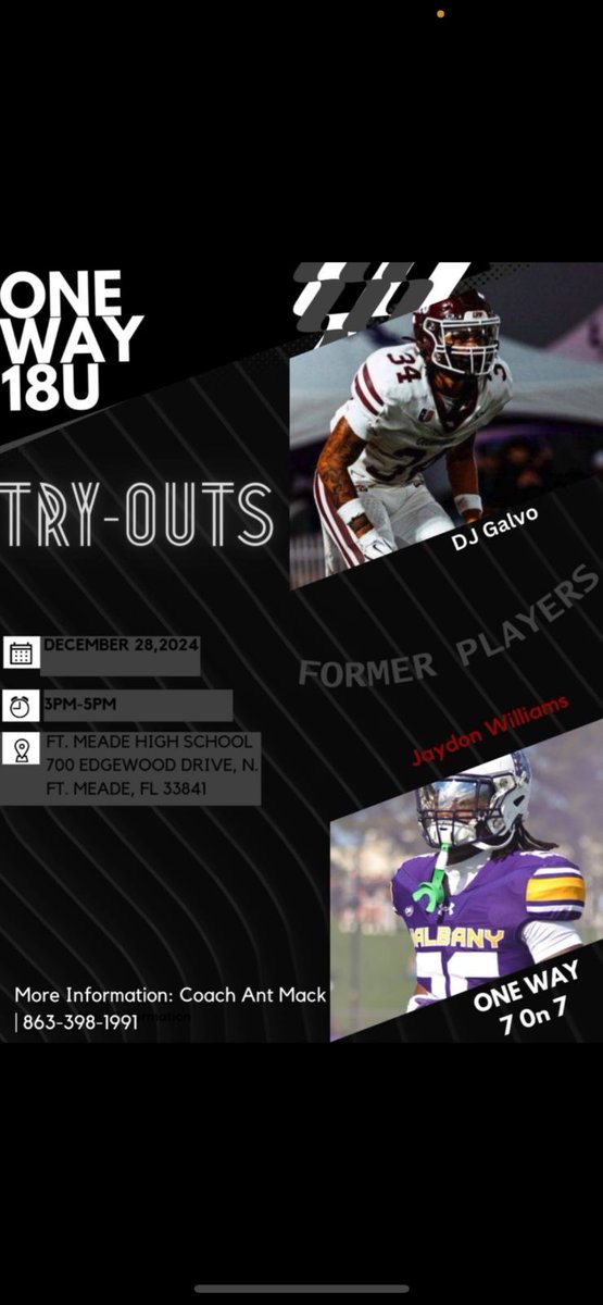 Coach Ant Mack High School Football Coach (@oneway7on7) on Twitter photo All players let's work it's the off season we do help kids get in to college it's a great opportunity <a href="/Anthony34352017/">Coach Russell</a> All players let's work it's the off season we do help kids get in to college it's a great opportunity <a href="/Anthony34352017/">Coach Russell</a>