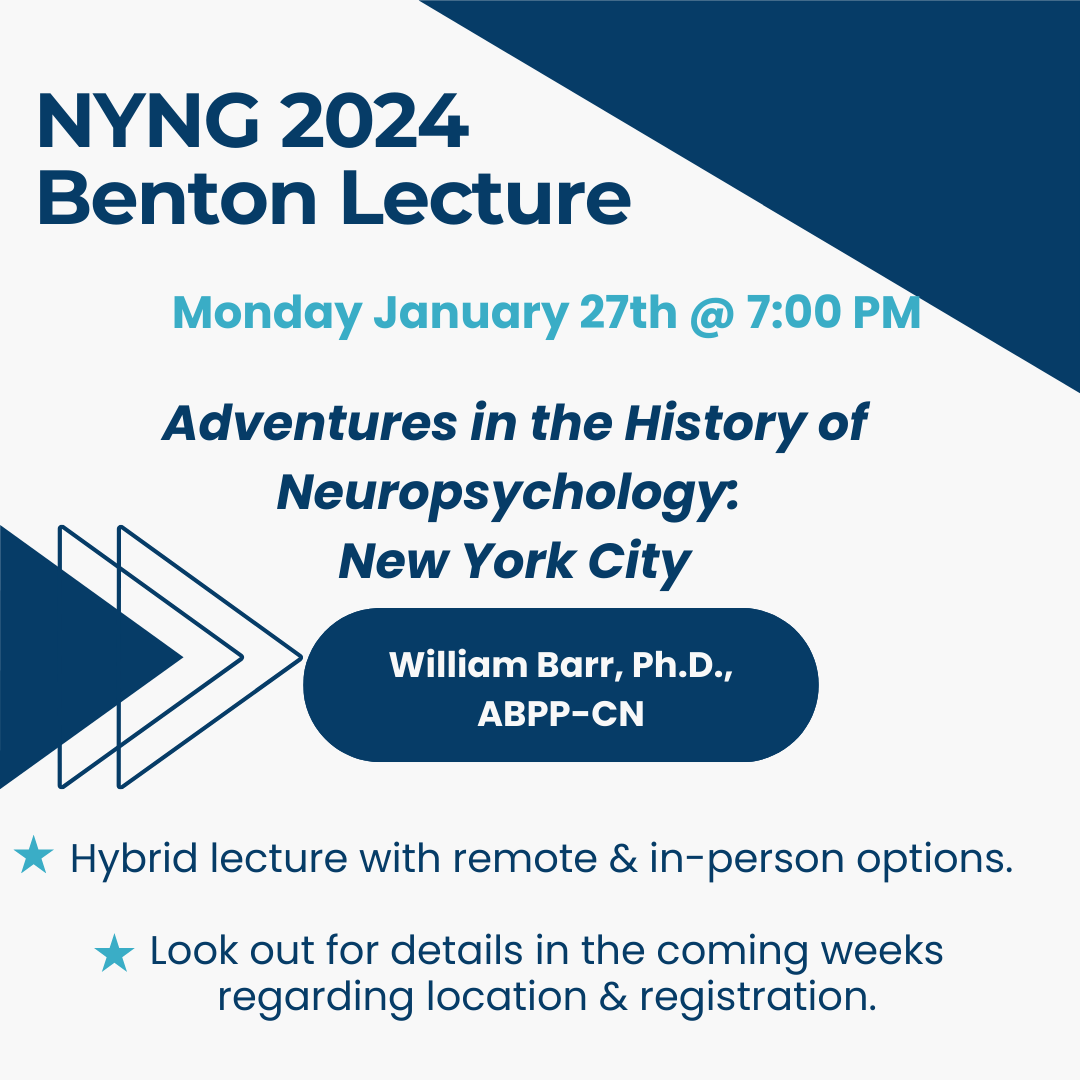 🗓Save the date! NYNG's Benton Lecture will be held on Monday 01/27 @ 7 PM EST.

We are thrilled to have Dr. William Barr <a href="/WB_BARR/">William B. Barr</a> as our lecturer.

📌Stay tuned for more information on location and how to register!