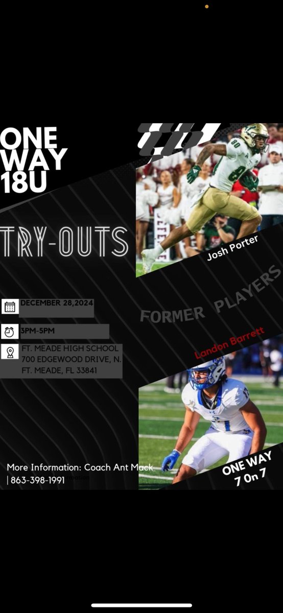 Coach Ant Mack High School Football Coach (@oneway7on7) on Twitter photo Let's work try outs are coming up <a href="/ZephaniahRoger5/">Zephaniah“sideshow bob”Rogers</a> <a href="/MalachiMoore222/">Malachi Moore</a> <a href="/JHebel88/">Jasper Hebel</a> <a href="/collin_cj12/">Collin Henderson</a> <a href="/ChrisGarcia2027/">Christopher Garcia</a> <a href="/tuckerfox15/">tucker fox</a> <a href="/ROEMILLER07/">Roosevelt”Roe”Miller</a> <a href="/canthold_kai/">Kairee Barnum</a> <a href="/NorrisAmerh/">Amerh “Merh Merh” Norris⭐️</a> <a href="/omari_russell/">Omari Russell 3⭐️⭐️⭐️</a> <a href="/H2_Recruiting/">Hasani (H2) | Football Recruiting</a> coach <a href="/Anthony34352017/">Coach Russell</a> can you tag every else Let's work try outs are coming up <a href="/ZephaniahRoger5/">Zephaniah“sideshow bob”Rogers</a> <a href="/MalachiMoore222/">Malachi Moore</a> <a href="/JHebel88/">Jasper Hebel</a> <a href="/collin_cj12/">Collin Henderson</a> <a href="/ChrisGarcia2027/">Christopher Garcia</a> <a href="/tuckerfox15/">tucker fox</a> <a href="/ROEMILLER07/">Roosevelt”Roe”Miller</a> <a href="/canthold_kai/">Kairee Barnum</a> <a href="/NorrisAmerh/">Amerh “Merh Merh” Norris⭐️</a> <a href="/omari_russell/">Omari Russell 3⭐️⭐️⭐️</a> <a href="/H2_Recruiting/">Hasani (H2) | Football Recruiting</a> coach <a href="/Anthony34352017/">Coach Russell</a> can you tag every else