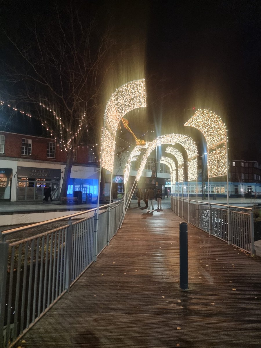 MelodyLaker's tweet photo. @WatfordCouncil Wind has caused 3 dangerous structures in Watford centre tonight which may injure someone. See pics.
1. Xmas lights by the pond detached &amp; now only held up by a live cable- could easily fall the injure someone.
No answer from your out of hours number. CONT.. https://t.co/0uO992rAW7