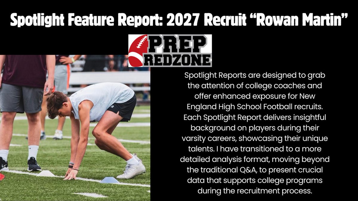 ScoutingNE's tweet photo. FREE READ: 🌟 Rising Star Alert! 🌟
Meet Rowan Martin @RowanMartin14 from Williston Northampton, Class of 2027. This versatile athlete, with his agility, football IQ, and leadership, is a recruit to know in New England. 
#ScoutingNewEngland #PREPREDZONENEWENGLAND Link: https://t.co/lmT1qm784i